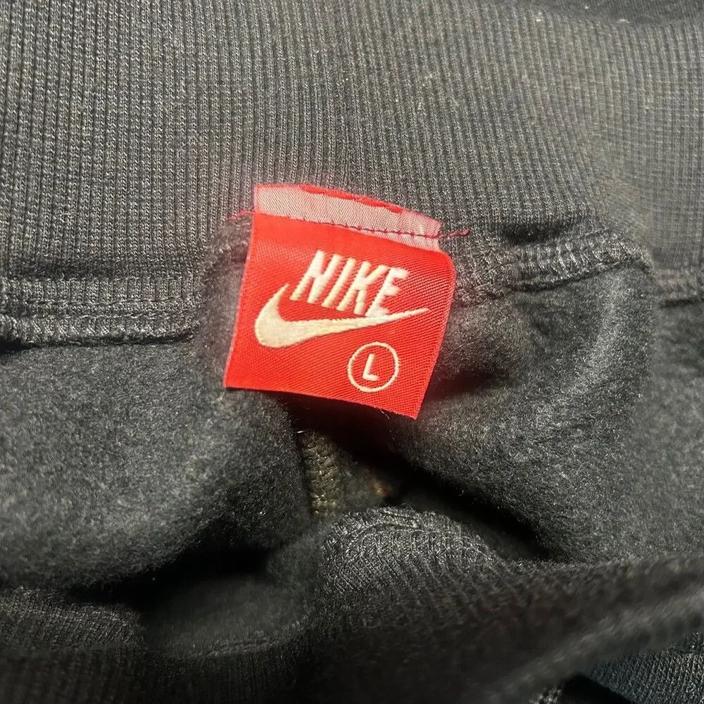 Nike Tracksuit Youth Large Black Full Zip Hoodie Sweatpants Set Fleece